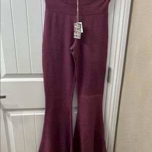 Elegant Burgundy Flare Pants